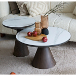 Столик журнальный круглый на конусовидном металлическом основании Sustainability варинант исполнения - 2 | Loft Concept в Уфе