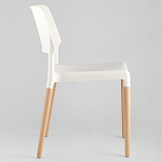 Пластиковый стул на ножках из массива бука Ferret White 4 шт варинант исполнения - 4 | Loft Concept в Уфе