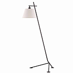 Торшер с черным наклонным корпусом и конусовидным абажуром Black Tripod варинант исполнения - 4 | Loft Concept в Уфе