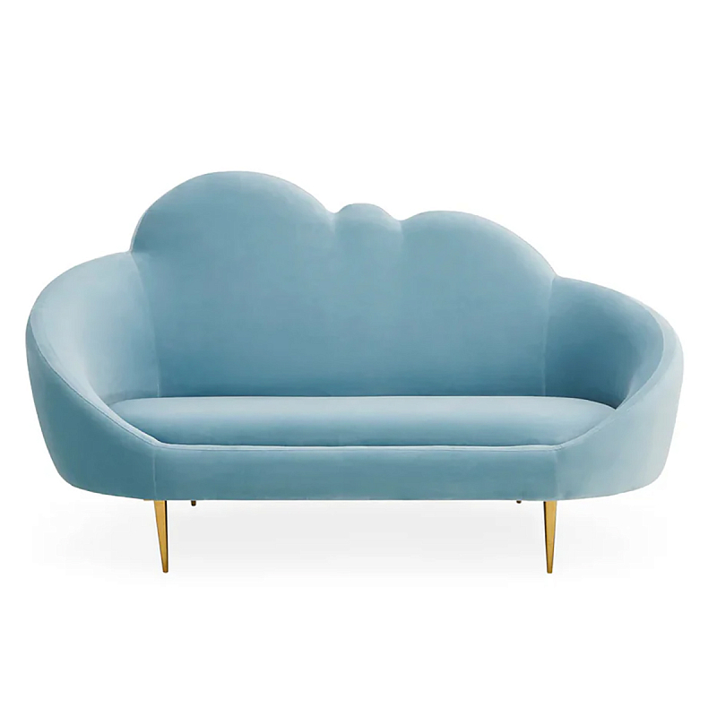 Уникальный детский диван Soft Cloud двухместный Голубой Золотой Уникальный детский диван Soft Cloud двухместный Голубой Золотой в Уфе | Loft Concept