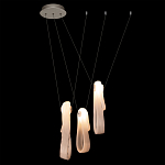 Подвесной светильник белого цвета с 3-мя изогнутыми плафонами Flow Loop варинант исполнения - 3 | Loft Concept в Уфе