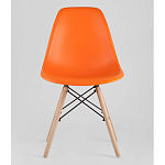 Пластиковый стул на ножках из массива бука Eames Orange варинант исполнения - 4 | Loft Concept в Уфе
