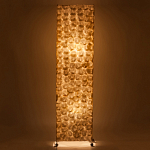 Торшер из перламутра на металлическом каркасе Indonesian Tower 3 варинант исполнения - 4 | Loft Concept в Уфе