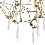 Потолочный светильник с тонкой металлической конструкцией цвета золото Quasar варинант исполнения - 4 | Loft Concept в Уфе