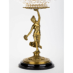 Чаша стеклянная прозрачная на бронзовой подставке с фигуркой девушки Eden Garden варинант исполнения - 2 | Loft Concept в Уфе