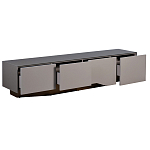 Тумба под телевизор со стеклянной столешницей и с выдвижными ящиками Minimalist Accent варинант исполнения - 2 | Loft Concept в Уфе