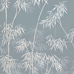 Обои ручная роспись Distant Bamboo Special Colourway on Azure Cobalt painted Xuan paper варинант исполнения - 2 | Loft Concept в Уфе