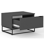Тумба прикроватная цвета графит с ящиками Strict Lines варинант исполнения - 3 | Loft Concept в Уфе