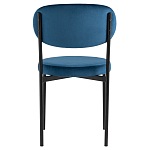 Стул с круглым сиденьем на металлическом основании ALFIE CHAIR Blue варинант исполнения - 3 | Loft Concept в Уфе