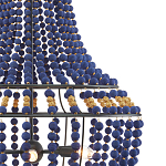 Люстра каплевидной формы декорированная синими и золотыми бусинами Blue Beads варинант исполнения - 1 | Loft Concept в Уфе