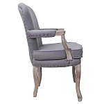 Кресло Aubrey Classical Armchair grey flax варинант исполнения - 1 | Loft Concept в Уфе