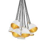 Люстра с 15-ю белыми  плафонами с золотой внутренней поверхностью Hinkley варинант исполнения - 1 | Loft Concept в Уфе