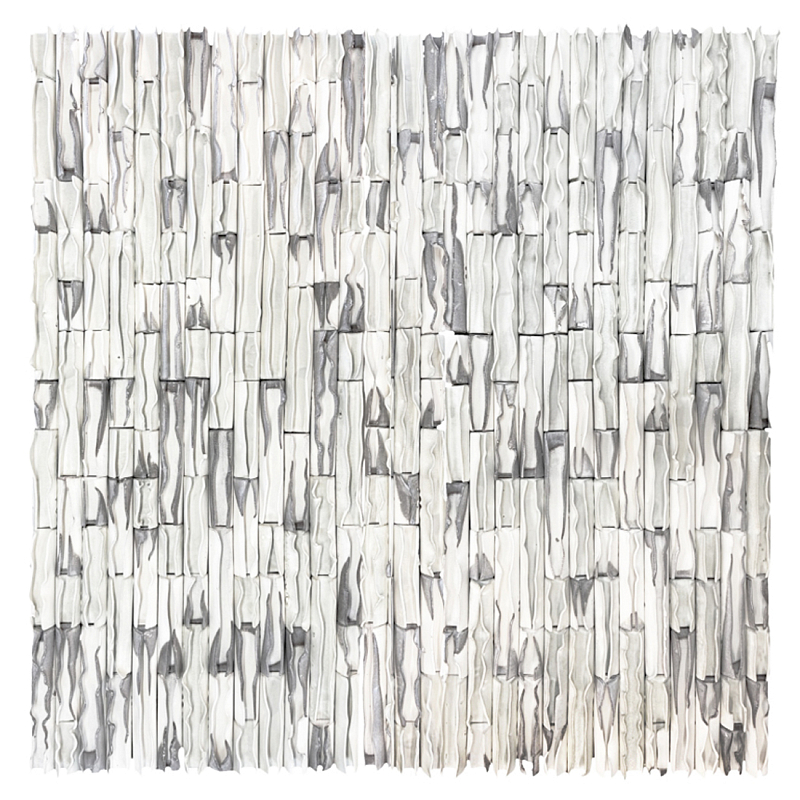 Объемное фактурное панно Metropolis in shades of White Белый бетон в Уфе | Loft Concept 