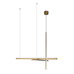 Люстра с 3-мя  пересекающимися цилиндрическими плафонами на тонких тросах Trumpet tube варинант исполнения - 6 | Loft Concept в Уфе