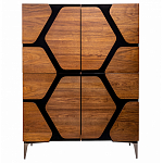 Высокий комод с узором из шпона на фасаде Sahara варинант исполнения - 1 | Loft Concept в Уфе