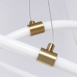 Люстра подвесная с двумя пересекающимися белыми светодиоидными кольцами Luke Lampco Tracer Lamp варинант исполнения - 6 | Loft Concept в Уфе