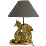 Настольная лампа с абажуром Дракон Golden Dragon Lamp Brown варинант исполнения - 4 | Loft Concept в Уфе