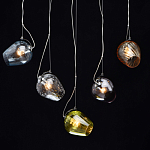 Люстра линейная с 5-ю разноцветными стеклянными плафонами Kaleido варинант исполнения - 5 | Loft Concept в Уфе