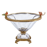 Чаша из прозрачного стекла с бронзовым рельефным ободком Eden Garden варинант исполнения - 1 | Loft Concept в Уфе