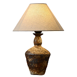 Настольная лампа с керамическим фактурным основанием и тканевым абажуром Eastern Tale варинант исполнения - 6 | Loft Concept в Уфе