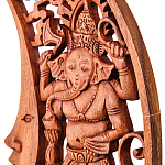 Панно из дерева Ганеша и месяц Panel With Animals варинант исполнения - 2 | Loft Concept в Уфе