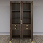 Дизайнерский шкаф витрина Elsa Dreams Walnut с 4-мя ящиками варинант исполнения - 1 | Loft Concept в Уфе