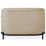 Банкетка овальная бежевый велюр на 4-х металлических ножках черного цвета SANJAY варинант исполнения - 2 | Loft Concept в Уфе