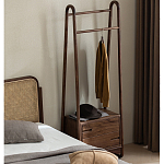 Вешалка деревянная с 2- мя ящиками Moon Walnut Furniture варинант исполнения - 11 | Loft Concept в Уфе