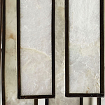 Потолочный светильник с подвесами из перламутра Unique Shine Effect варинант исполнения - 1 | Loft Concept в Уфе