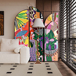 Ширма цветочный принт Colored Partition варинант исполнения - 1 | Loft Concept в Уфе