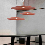 Подвесной светильник круглой формы с коричневым металлическим абажуром Halo Drift варинант исполнения - 3 | Loft Concept в Уфе