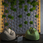 Гипсовая 3D Панель M-30 варинант исполнения - 1 | Loft Concept в Уфе