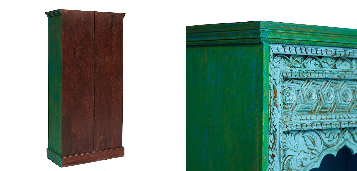 Стеллаж Indian Antique Mango Tree blue/green - Loft-Concept в Уфе