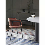 Стул полукруглый мягкий с буклированной обивкой Chair with Boucle Upholstery варинант исполнения - 4 | Loft Concept в Уфе