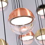 Люстра каскадная с черным круглым основанием 27 подвесов Celestial Waltz варинант исполнения - 3 | Loft Concept в Уфе