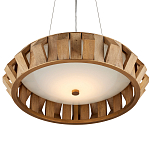 Люстра круглая из толстых деревянных реек Wooden Slats варинант исполнения - 3 | Loft Concept в Уфе