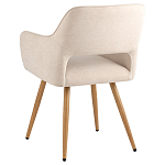 Стул в рогожке бежевого цвета NEASAN STOOL варинант исполнения - 4 | Loft Concept в Уфе