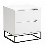 Тумба прикроватная белая с ящиками Strict Lines варинант исполнения - 1 | Loft Concept в Уфе