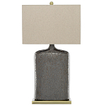 Настольная лампа керамическая с тканевым прямоугольным абажуром Flask варинант исполнения - 4 | Loft Concept в Уфе