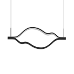 Подвесной светильник волнообразный изогнутый черного цвета 4000К Spiral Lighting варинант исполнения - 1 | Loft Concept в Уфе