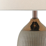 Настольная лампа керамическая с тканевым цилиндрическим абажуром Bullet варинант исполнения - 1 | Loft Concept в Уфе