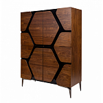 Высокий комод с узором из шпона на фасаде Sahara варинант исполнения - 3 | Loft Concept в Уфе