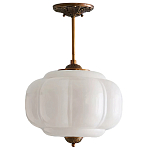 Подвесной светильник с абажуром из молочного стекла Vintage Charm варинант исполнения - 1 | Loft Concept в Уфе