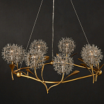 Люстра круглая с декором в виде цветков одуванчика Hanging Dandelion варинант исполнения - 5 | Loft Concept в Уфе