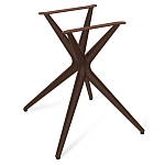 Стол обеденный с коричневой прямоугольной столешницей из керамики на четырех пластиковых ножках Brown Ceramics варинант исполнения - 4 | Loft Concept в Уфе