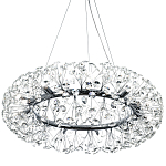 Круглая подвесная люстра Crystal Dandelions Chrome Chandelier варинант исполнения - 3 | Loft Concept в Уфе