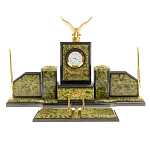 Настольный письменный набор из змеевика  и бронзы с декором в виде орла в подарочной упаковке Successful Leader варинант исполнения - 1 | Loft Concept в Уфе