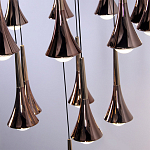 Люстра светодиодная с акриловыми конусообразными плафономи розовое золото Astra 60   варинант исполнения - 3 | Loft Concept в Уфе