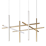 Люстра с 6-ю цилиндрическими плафонами на тонких тросах Trumpet tube варинант исполнения - 1 | Loft Concept в Уфе