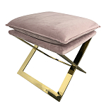 Пуф велюровый на металлическом основании Meekness варинант исполнения - 2 | Loft Concept в Уфе